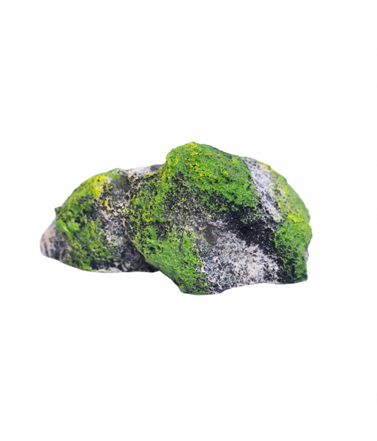 KW Zone Resin Rock Aquarium Ornament | Small Decorative Fish Tank Rock | Natural Resin Aquarium Decoration | 12.5 × 6.5 × 6 cm