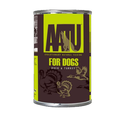 AATU Duck & Turkey Wet Dog Food | 90% Duck & Turkey | Grain-Free | 400g