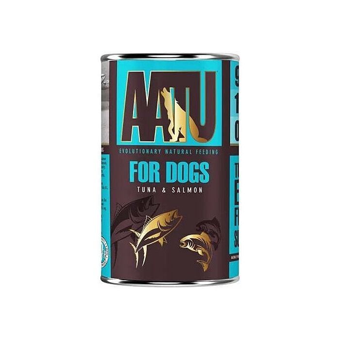 AATU Tuna & Salmon Wet Dog Food | 90% Fish | Superfood Blend | Grain-Free | 400g