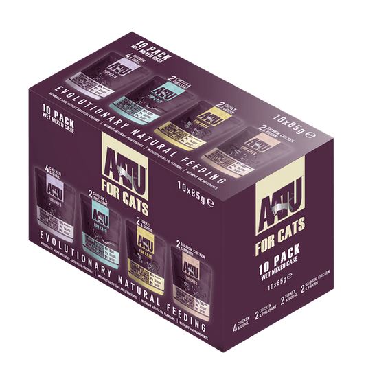 AATU Wet Cat Food Multipack – 97% Chicken | Grain-Free Natural Cat Food | 10x85g