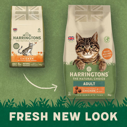 Harringtons Adult Chicken Dry Cat Food | 50% Chicken | 100% Animal Protein | Complete Nutrition | 2kg