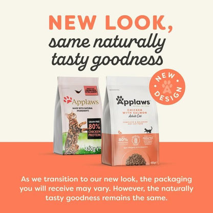 Applaws Complete & Balanced Dry Cat Food for Adults | Chicken with Salmon Recipe | 80% Animal Protein, Grain-Free | with Prebiotic | 2kg