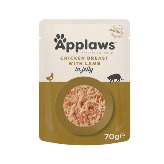 Applaws Natural Cat Food with Chicken Breast & Lamb in Jelly | Made with Natural Ingredients | High-Quality Protein | 70g