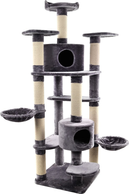 Flamingo Giganto Grey & White Cat Scratching Tree | Extra Large Cat Tower for Multiple Cats