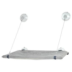 Flamingo Window Lounger Chill Grey Cat Hammock | Window-Mounted Cat Perch