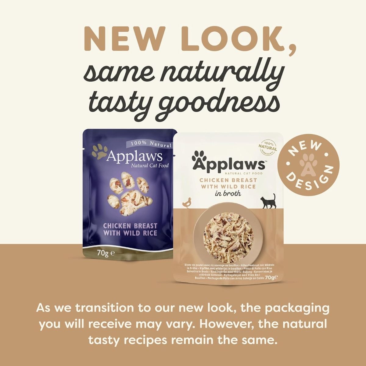 Applaws Natural Cat Food with Chicken Breast & Wild Rice in Broth | 100% Natural | 70g