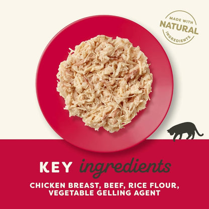 Applaws Natural Cat Food with Chicken Breast & Beef in Jelly | Made with Natural Ingredients | High-Quality Protein | 70g