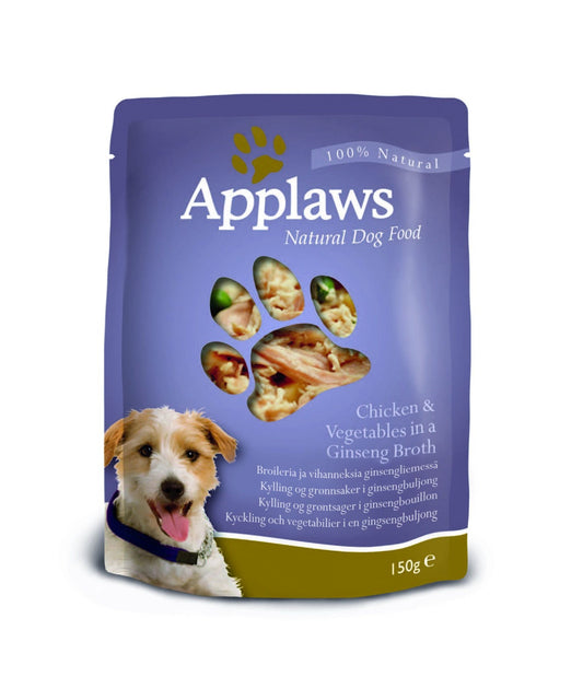 Applaws Natural Dog Food - Chicken & Vegetables in a Ginseng Broth | 100% Natural | 150g