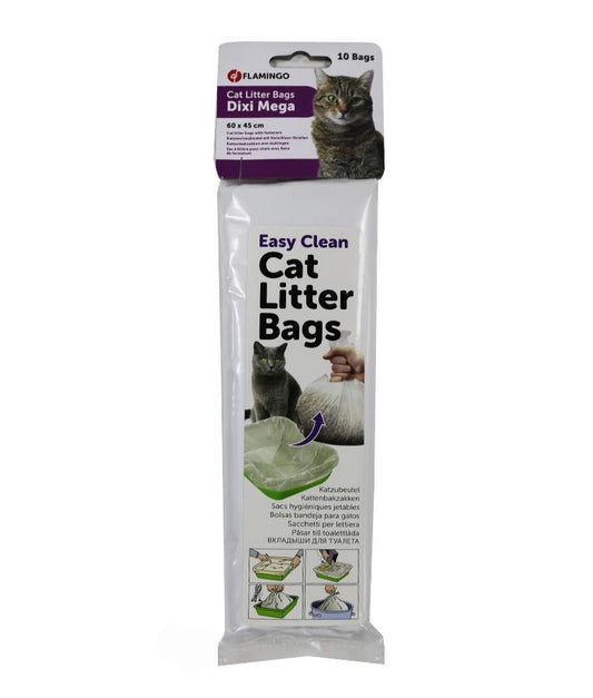 Flamingo Dixi Mega Easy Clean Cat Litter Bags 10pcs | Disposable Litter Tray Liners