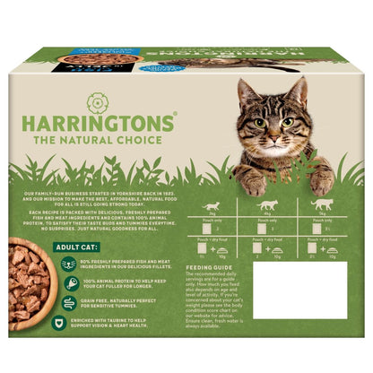 Harringtons Fish Selection in Jelly Wet Cat Food | 80% Freshly Prepared Fish | 100% Animal Protein | Grain Free | 12x85g