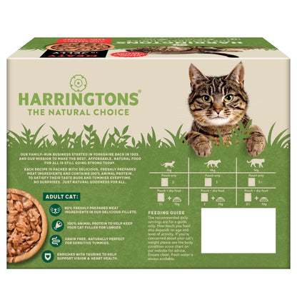Harringtons Meaty Selection in Jelly Wet Cat Food | 80% Freshly Prepared Meat | Grain Free | Complete Adult |  12x85g