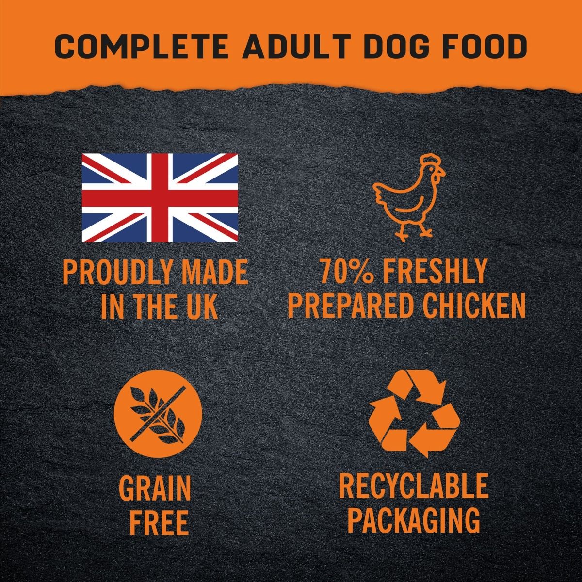 Harringtons Just 6 Chicken Grain Free Wet Dog Food | 70% Freshly Prepared Chicken | 6 Ingredients | Complete Adult | 380g