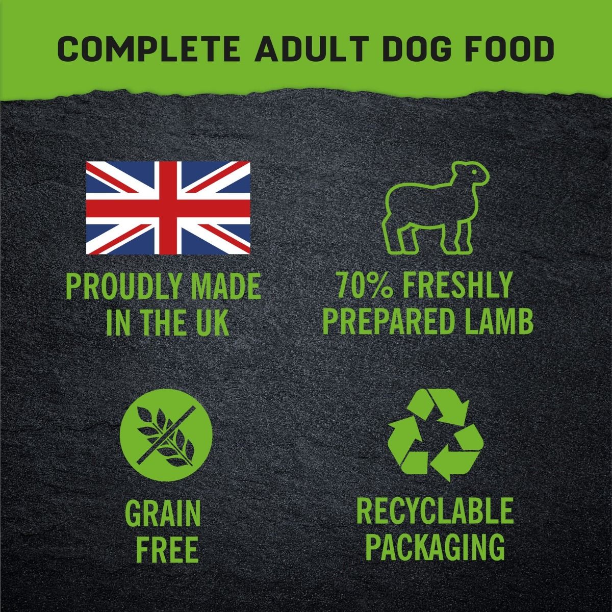 Harringtons Just 6 Lamb Grain Free Dry Dog Food | 50% Lamb & Salmon | 6 Ingredients | Fresh Baked Bites | Resealable | 2kg-12kg