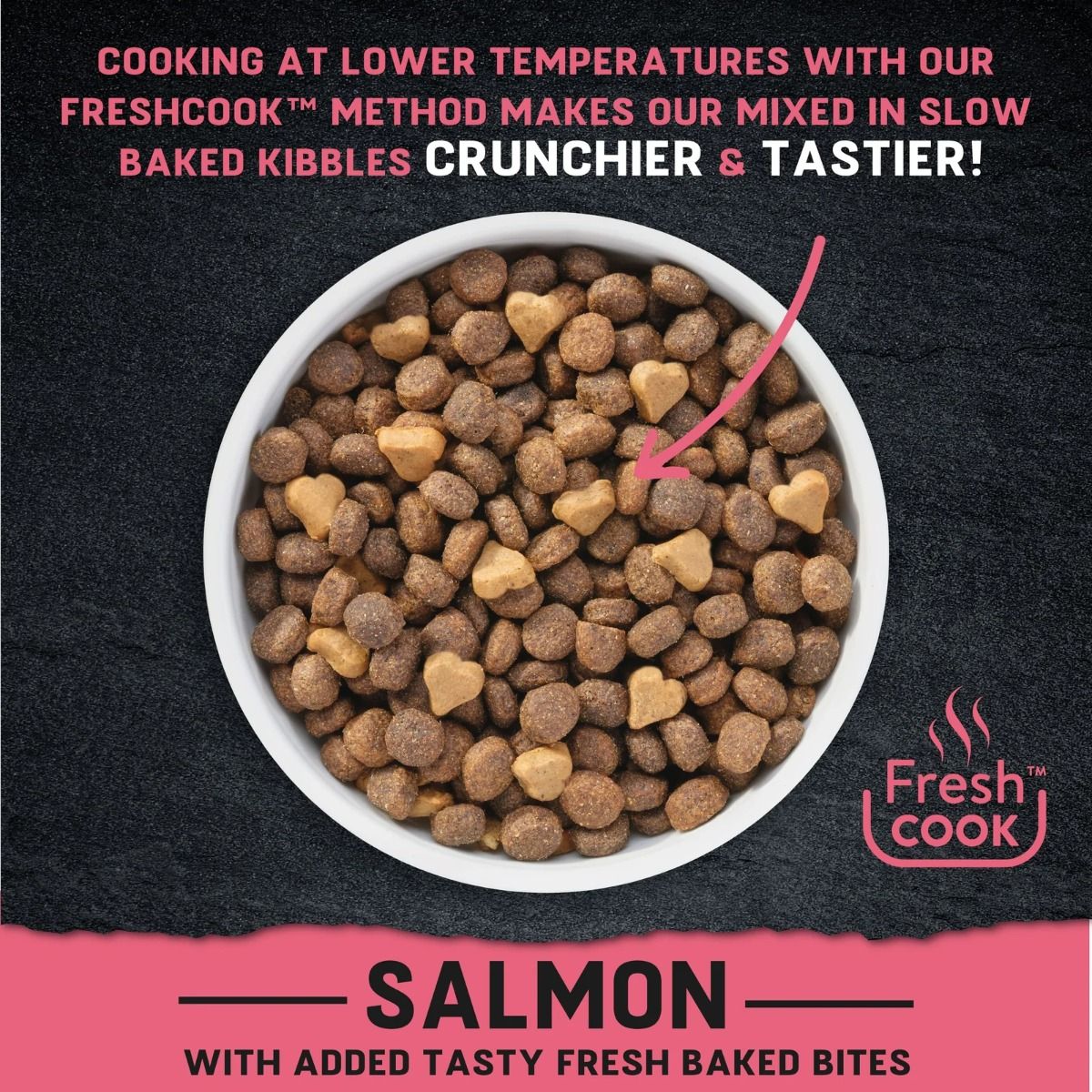 Harringtons Just 6 Salmon Grain Free Dry Dog Food | 50% Salmon | 6 Ingredients | Fresh Baked Bites | Resealable | 2kg-12kg