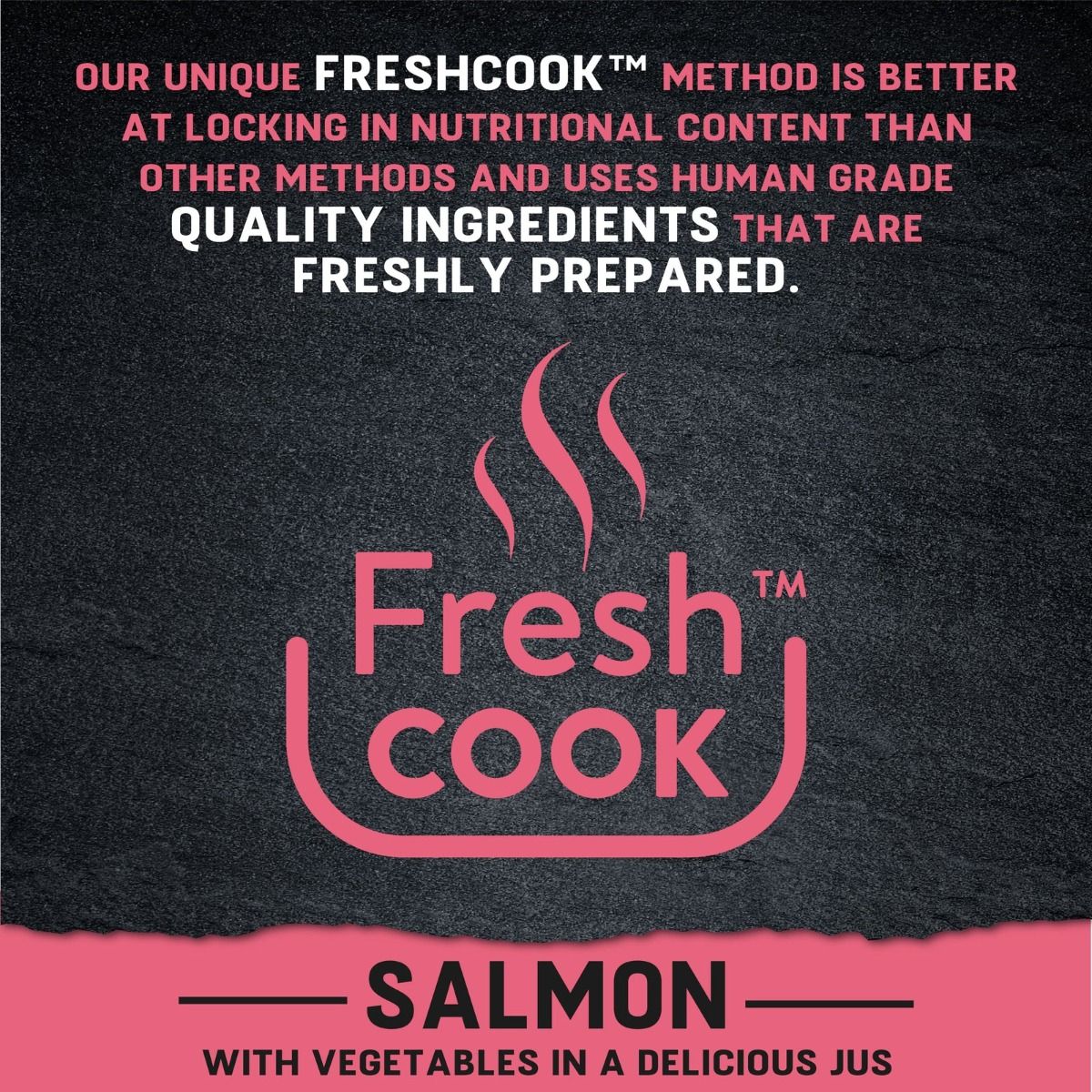 Harringtons Just 6 Salmon Grain Free Wet Dog Food | 70% Freshly Prepared Salmon | 6 Ingredients | Complete Adult | 380g