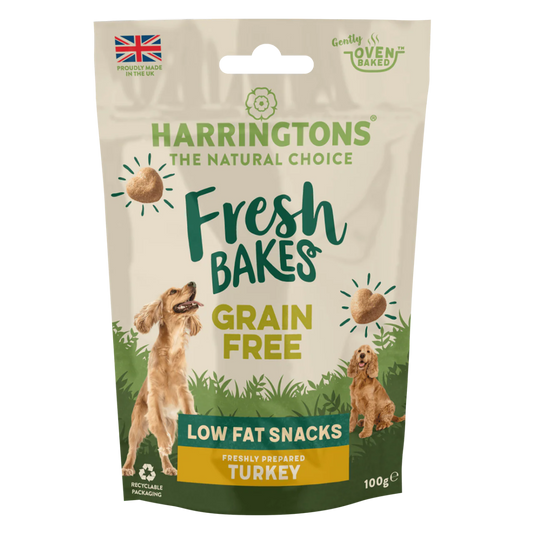 Harringtons Fresh Bake Low Fat Turkey Dog Treats 100g
