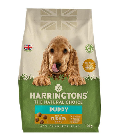 Harringtons Puppy Turkey & Rice Dry Dog Food | High Meat | Freshly Prepared Turkey | Smaller Kibble | Complete | 1.7kg-10kg