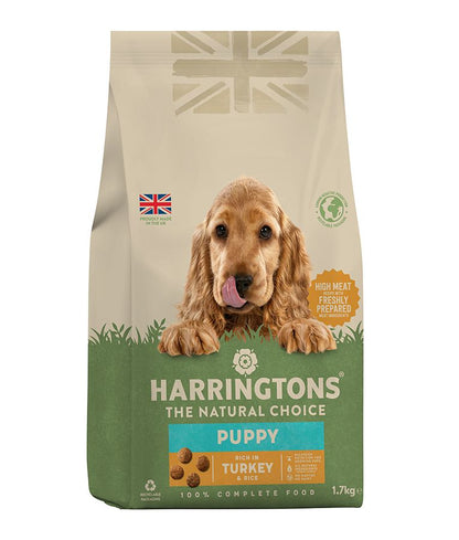 Harringtons Puppy Turkey & Rice Dry Dog Food | High Meat | Freshly Prepared Turkey | Smaller Kibble | Complete | 1.7kg-10kg