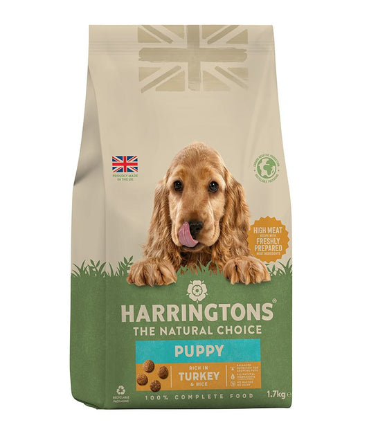 Harringtons Puppy Turkey & Rice Dry Dog Food | High Meat | Freshly Prepared Turkey | Smaller Kibble | Complete | 1.7kg-10kg