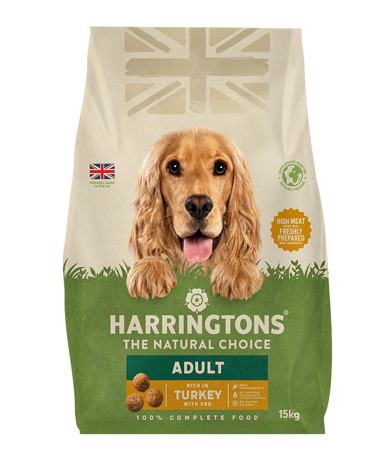 Harringtons Adult Turkey with Veg Dry Dog Food | High Meat | Freshly Prepared | Turkey Recipe | Complete Food | 1.7kg-15kg