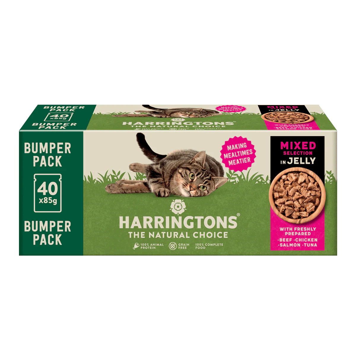 Harringtons Mixed Selection in Jelly Adult Wet Cat Food 40 x 85g Pouch