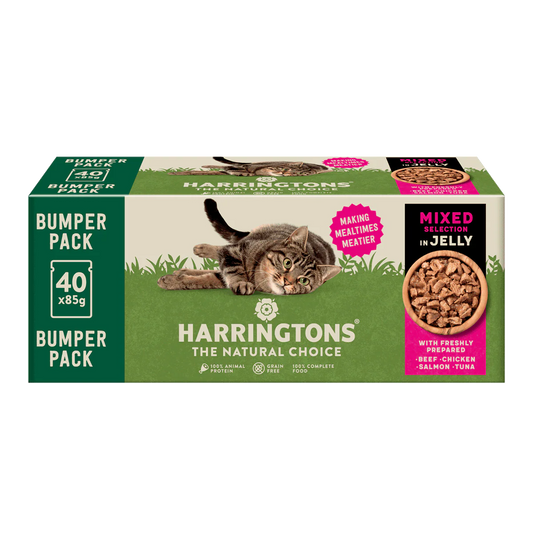 Harringtons Mixed Selection in Jelly Adult Wet Cat Food 40 x 85g Pouch
