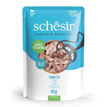 Schesir Cat Pouch Tuna | Adult Cat | In Jelly | Zero Range | Complementary | 12x85g