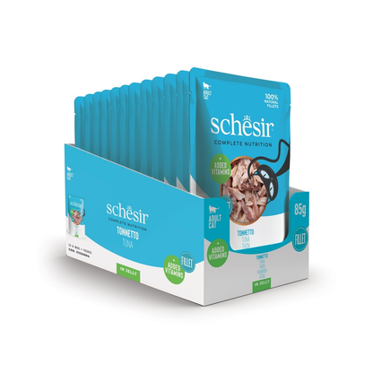Schesir Cat Pouch Tuna | Adult Cat | In Jelly | Zero Range | Complementary | 12x85g
