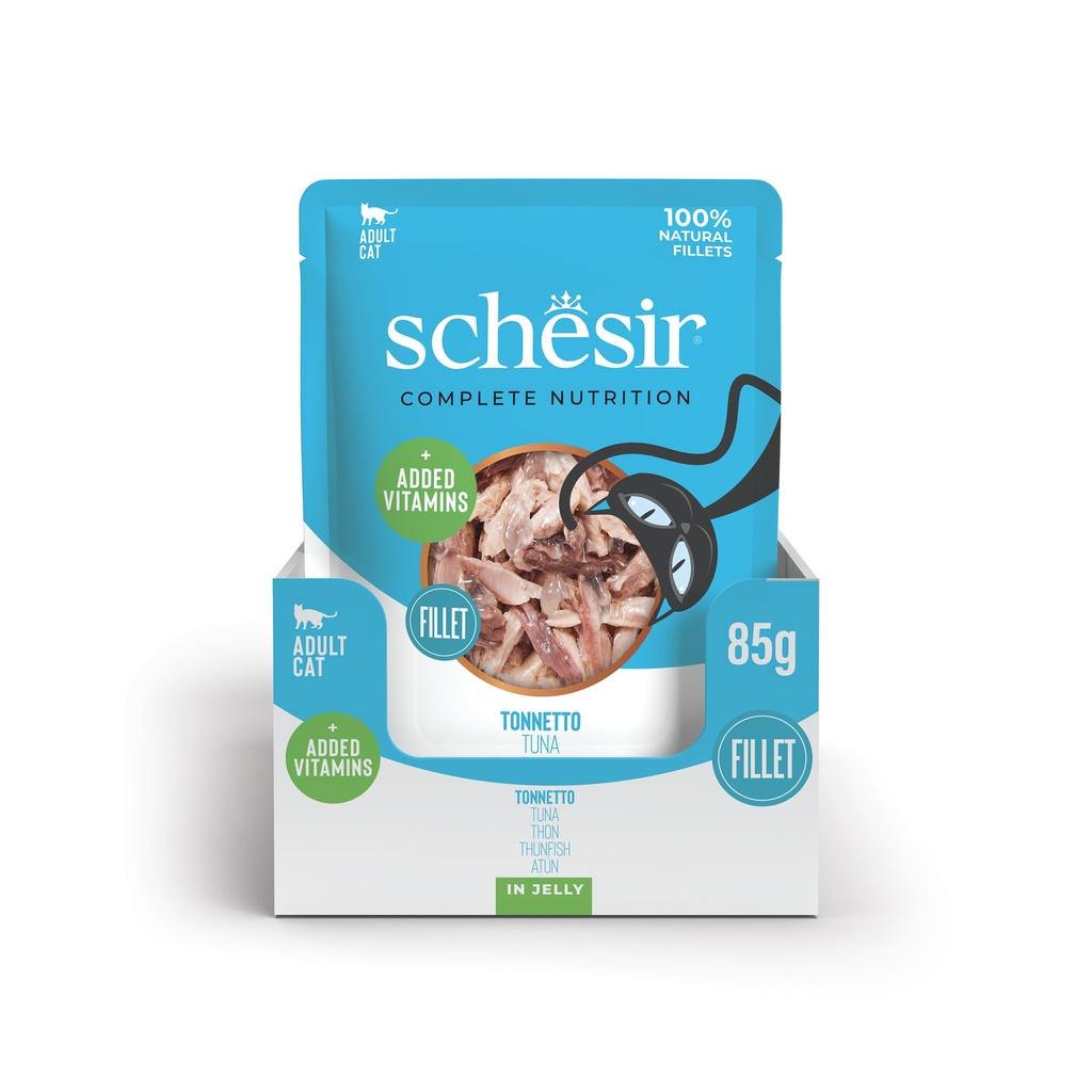 Schesir Cat Pouch Tuna | Adult Cat | In Jelly | Zero Range | Complementary | 12x85g