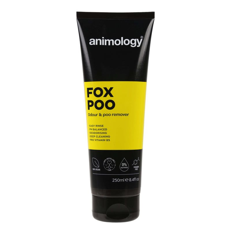 Animology Fox Poo Odour & Poo Remover Dog Shampoo 250ml | Deep Cleansing Dog Shampoo | Removes Strong Odours & Coat Stains