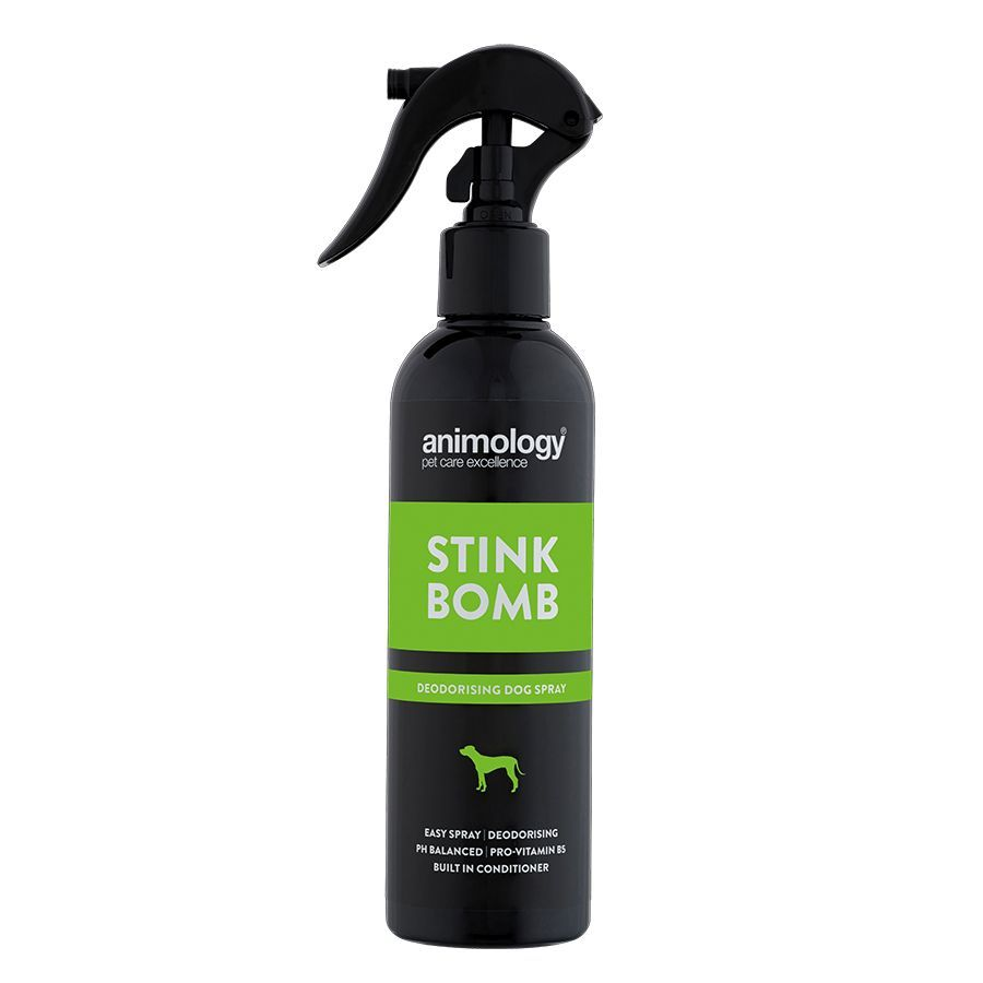 Animology Stink Bomb Deodorising Dog Spray 250ml | Dog Odour Eliminating Spray | Coat Freshener for Between Baths