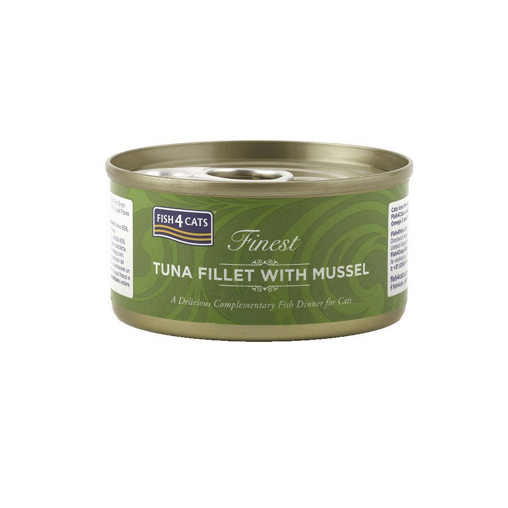 Fish4Cats Finest Tuna Fillet with Shrimp Wet Cat Food 70g | Premium Fish-Rich Complementary Cat Food | Tuna & Shrimp Recipe