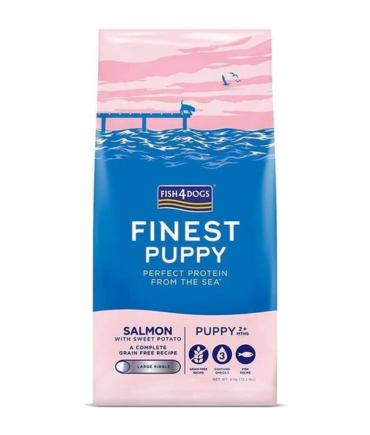 Fish4Dogs Finest Salmon Large Kibble Dry Puppy Food | Grain-Free Puppy Nutrition | 6kg