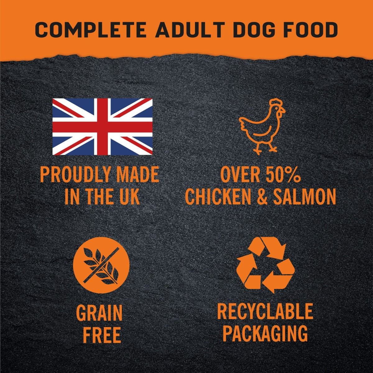 Harringtons Just 6 Chicken Grain Free Dry Dog Food | 50% Chicken & Salmon | 6 Ingredients | Fresh Baked Bites | Resealable | 2kg-12kg