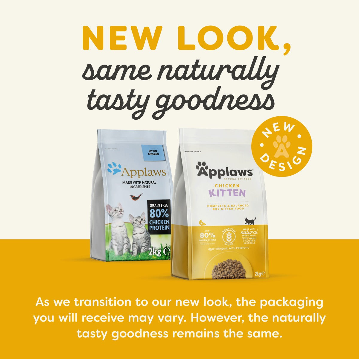 Applaws Complete & Balanced Dry Kitten Food | Chicken Recipe | Grain-Free, 80% Chicken Protein | with Prebiotic | 2kg