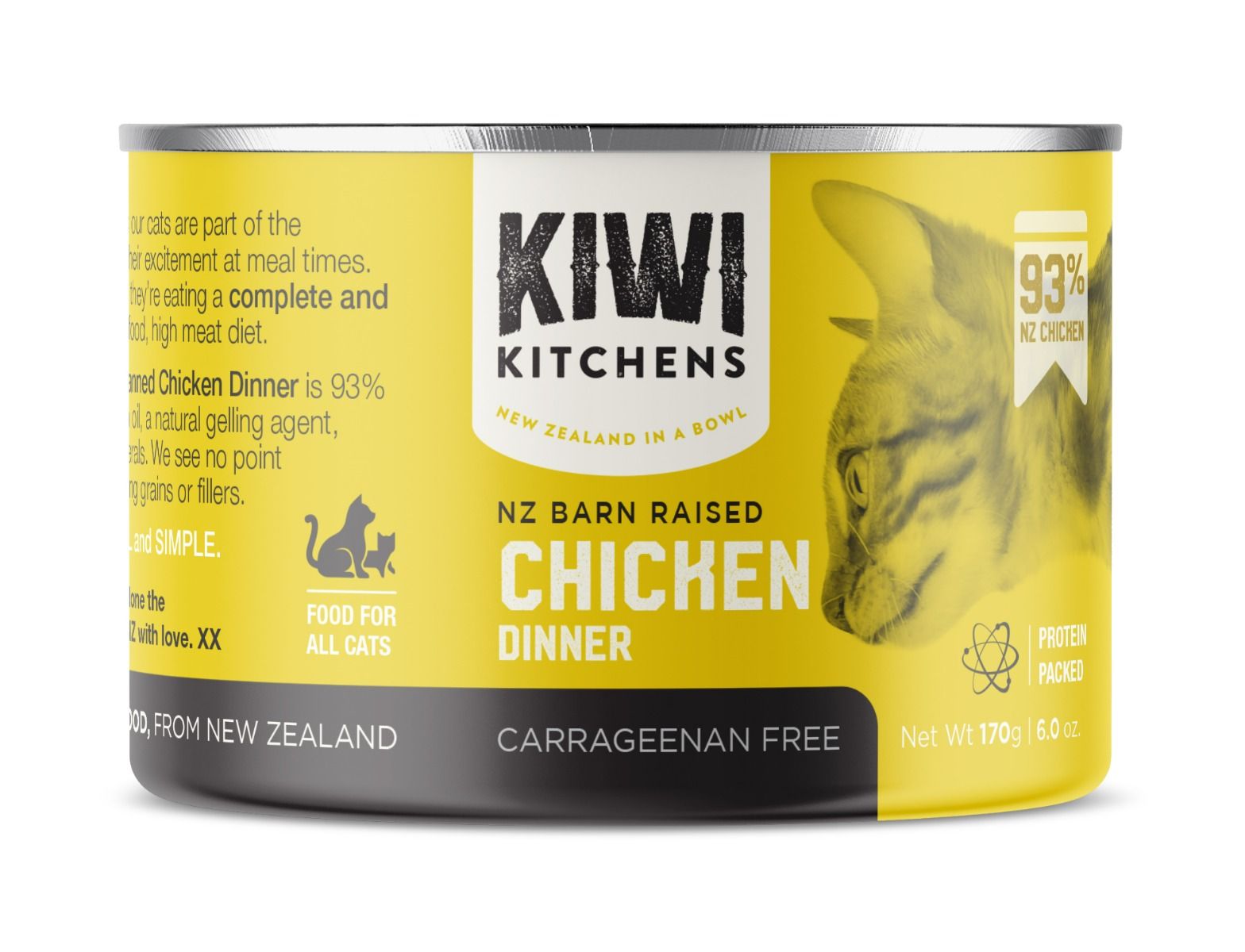 Kiwi Kitchens Barn Raised Chicken Dinner Canned Wet Cat Food 85g