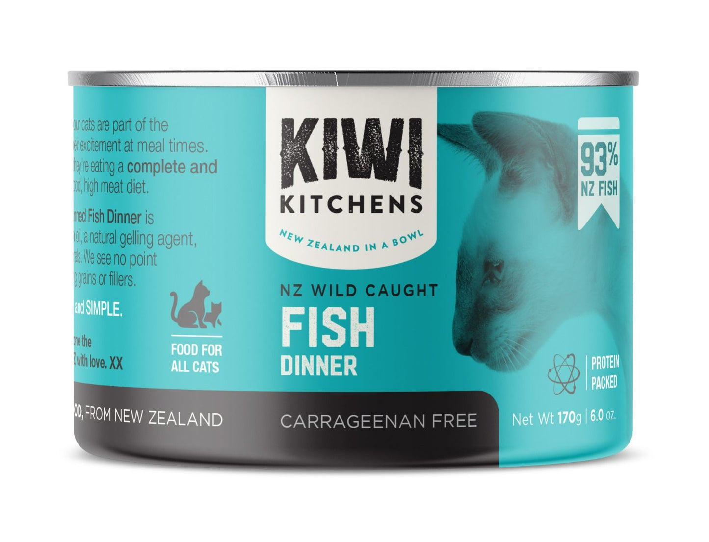 Kiwi Kitchens Wild Caught Fish Dinner Canned Wet Cat Food 85g