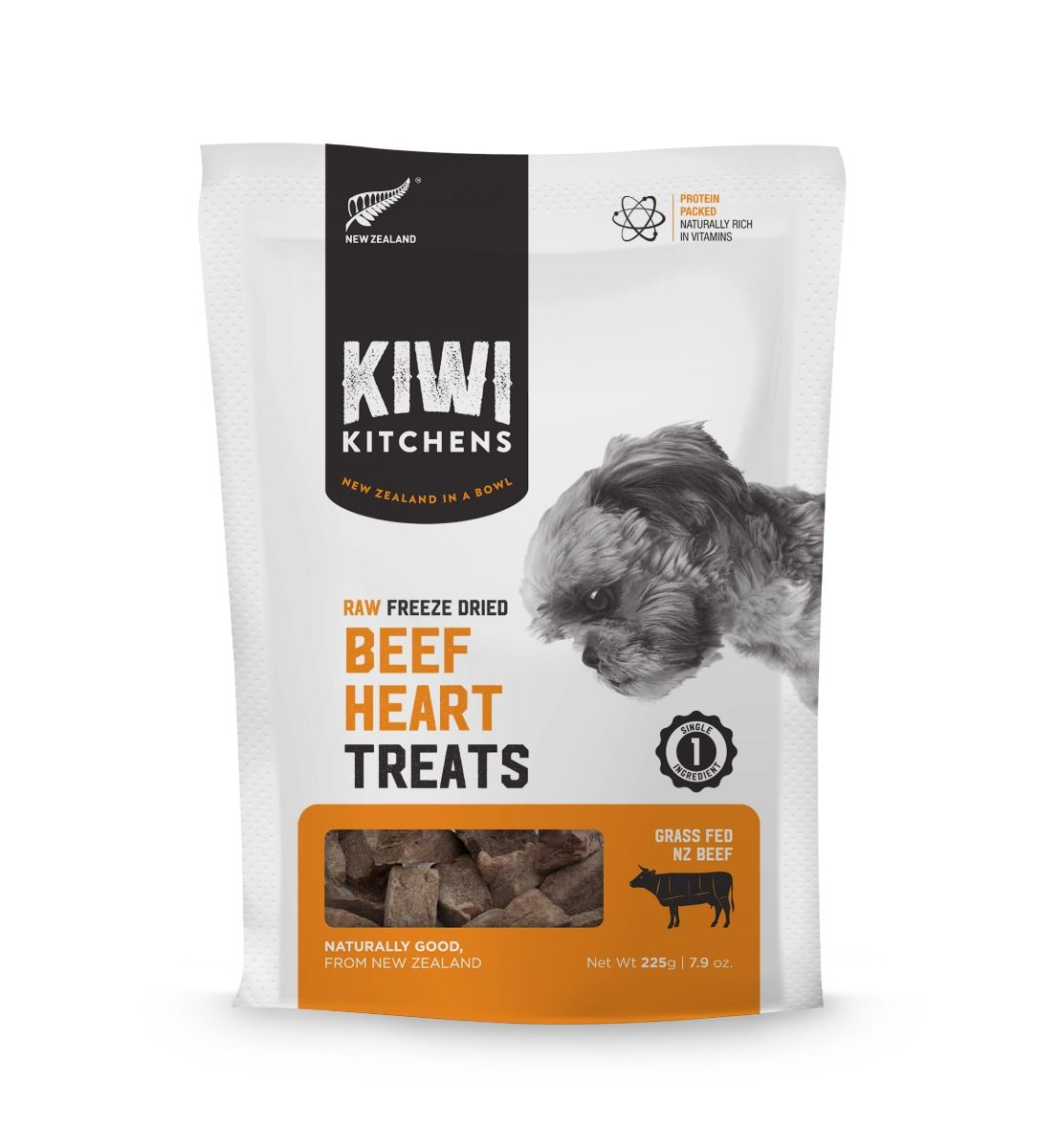 Kiwi Kitchens Raw Freeze Dried Beef Heart Dog Treats 100g