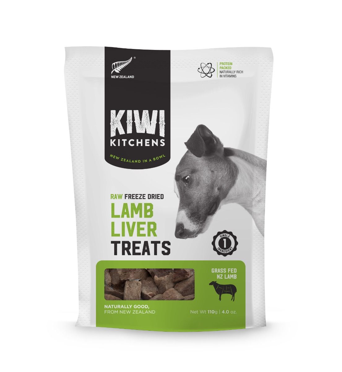 Kiwi Kitchens Raw Freeze Dried Lamb Liver Dog Treats 110g