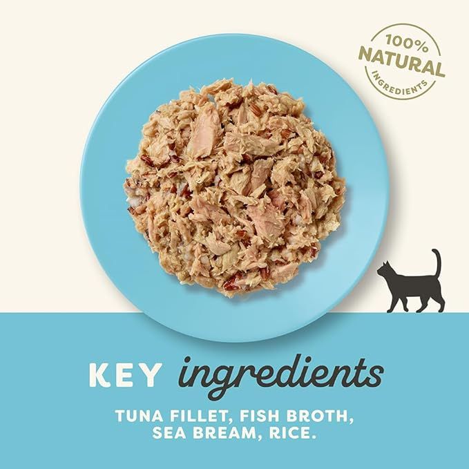Applaws Natural Cat Food with Tuna Fillet & Sea Bream in Broth | 100% Natural, Only 4 Ingredients | No Additives | 70g