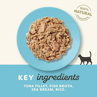 Applaws Natural Cat Food with Tuna Fillet & Sea Bream in Broth | 100% Natural, Only 4 Ingredients | No Additives | 70g