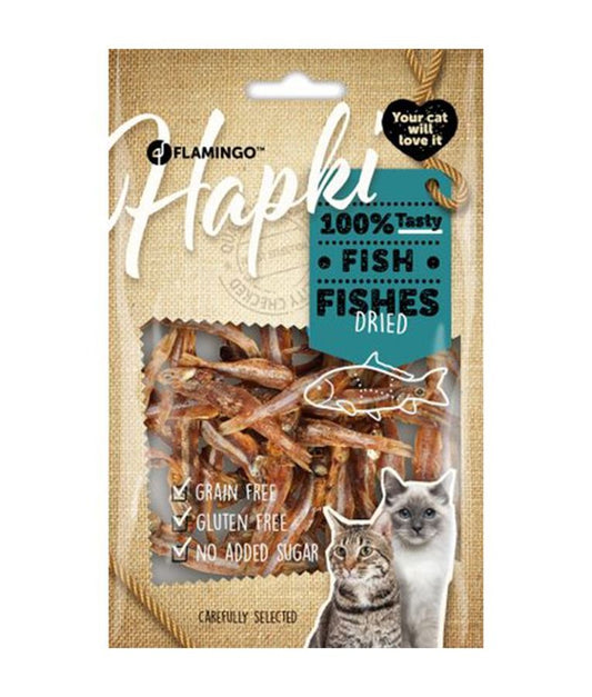 Flamingo Hapki Dried Fish Cat Treats 50g | Natural Single-Ingredient Cat Snack