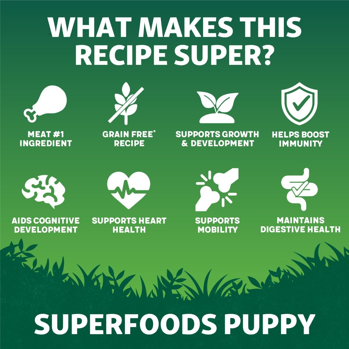 Harringtons Superfoods Puppy Chicken & Vegetables Grain Free | Freshly Prepared Chicken | 6 Superfoods | Sensitive Stomachs | 1.7kg-10kg