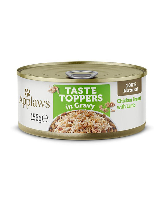 Applaws Taste Toppers in Gravy with Chicken Breast & Lamb | 100% Natural | 156g