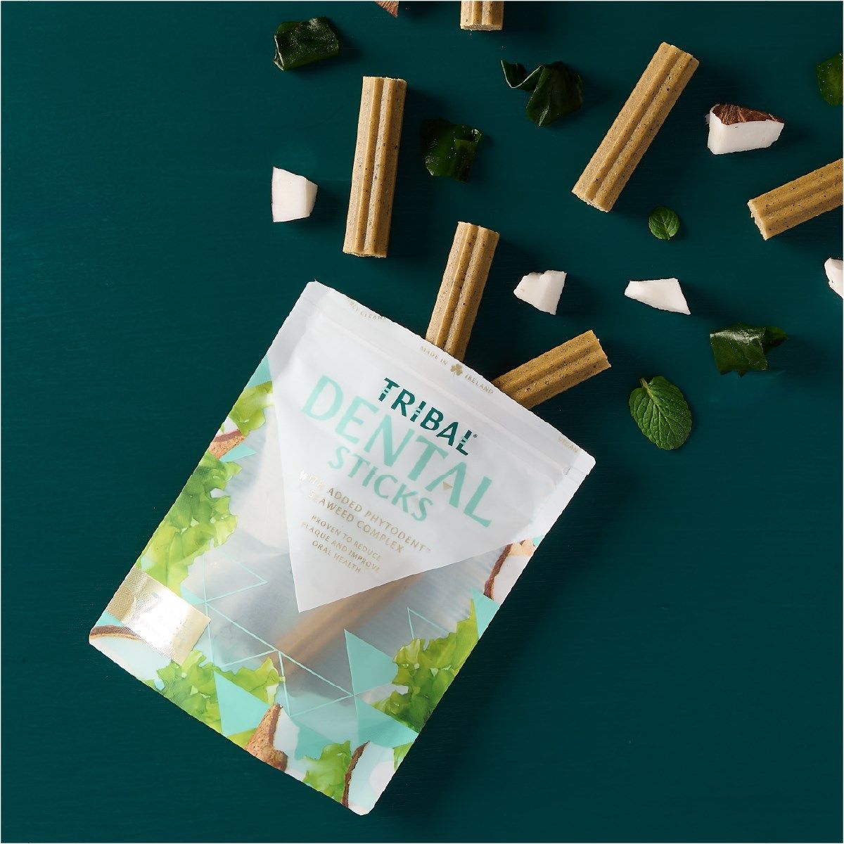 Tribal Dental Sticks Small | Vegan | Phytodent™ Seaweed Complex | Reduces Plaque | Dogs up to 15kg | 7x13g (91g)