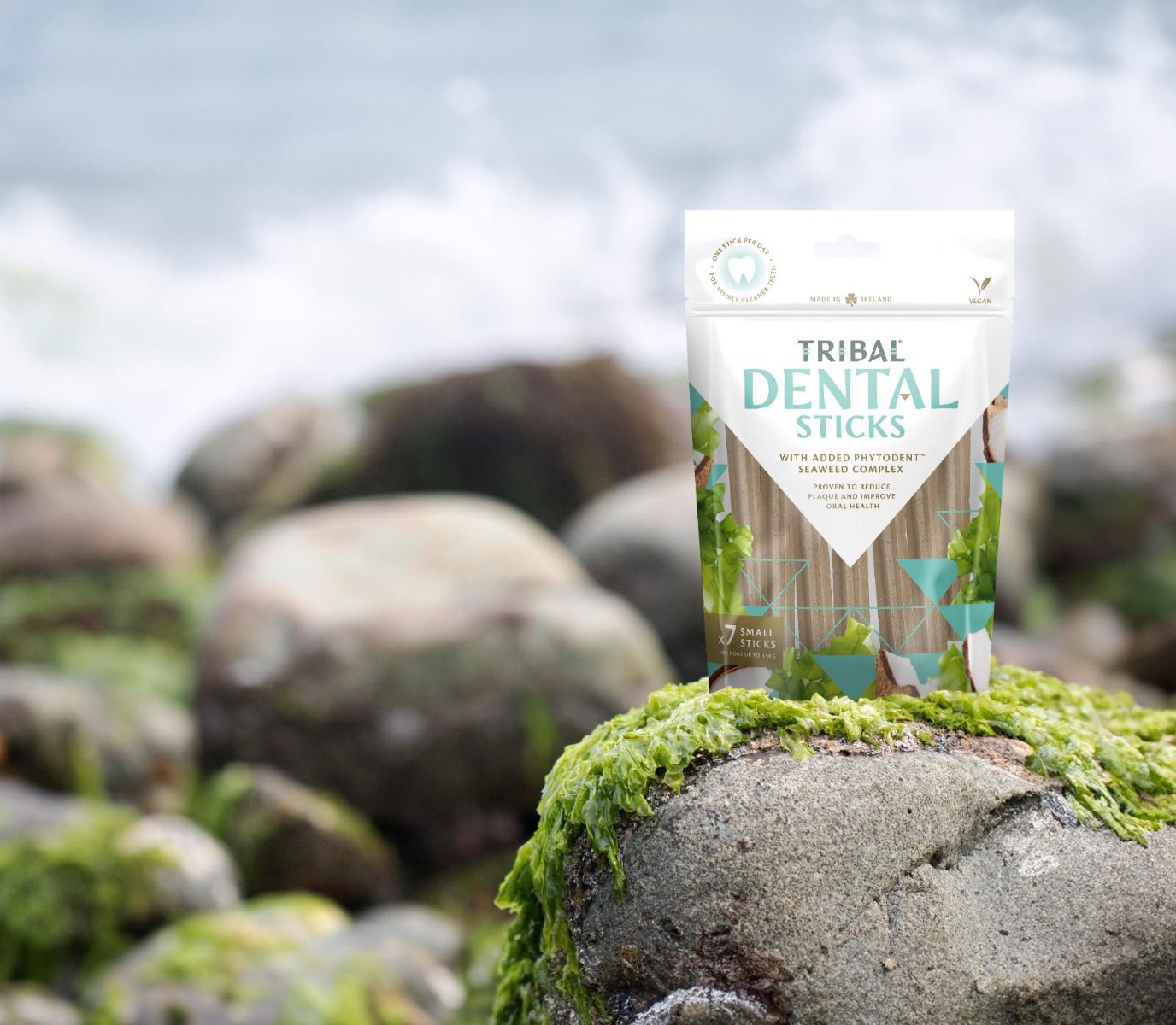Tribal Dental Sticks Small | Vegan | Phytodent™ Seaweed Complex | Reduces Plaque | Dogs up to 15kg | 7x13g (91g)