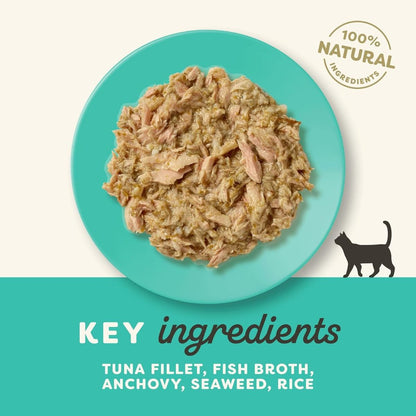 Applaws Natural Cat Food with Tuna Fillet, Anchovy & Seaweed in Broth | 100% Natural | 70g