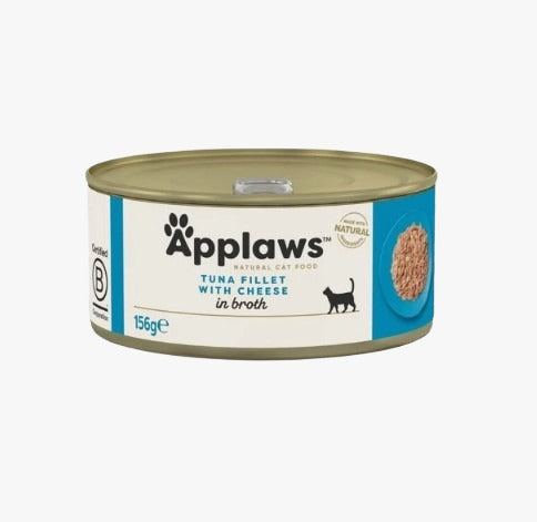 Applaws Natural Cat Food with Tuna Fillet & Cheese in Broth | 100% Natural | 156g