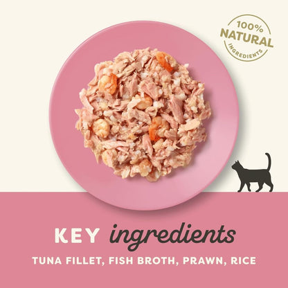 Applaws Natural Cat Food with Tuna Fillet & Prawn in Broth | 100% Natural | 156g
