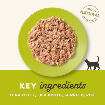 Applaws Natural Cat Food with Tuna Fillet & Seaweed in Broth | 100% Natural | 156g